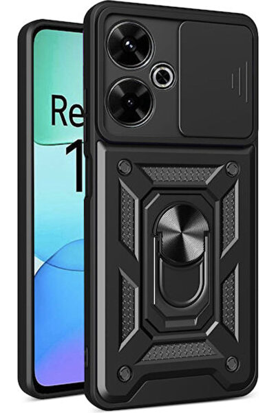 Techsuit Camshield Πίσω Κάλυμμα Πλαστικό / Σιλικόνης Μαύρο (Redmi 13 / Poco M...
