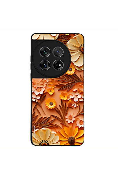 Other Θήκη Sonique Σειράς 3D Λουλουδιών για OnePlus 12 5G Πορτοκαλί