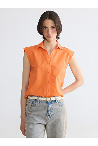 LC Waikiki Orange Regular Fit Women's Shirt