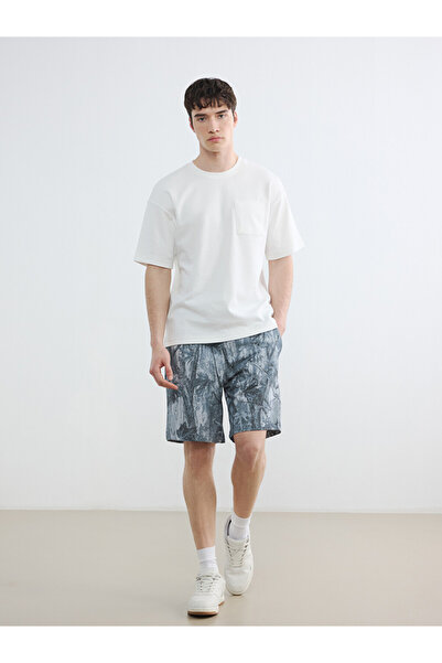 LC Waikiki Indigo Regular Fit Patterned Men's Shorts