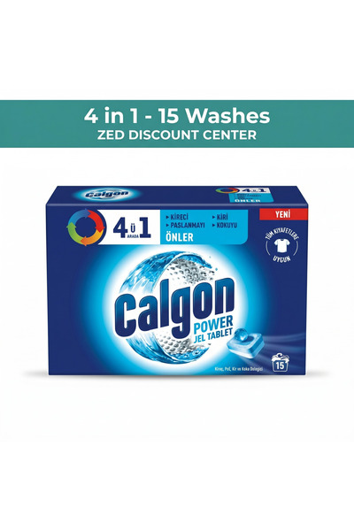 Calgon Tabletă gel de curățare 4-în-1 - Îndepărtator de pete, calcar și miros...