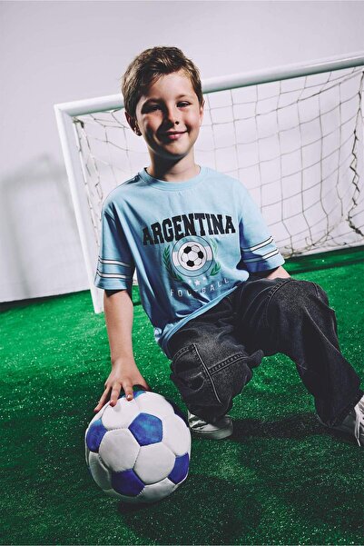 DeFacto New Regular Fit Crew Neck Short Sleeve T-Shirt for Boys H9731A826Hs