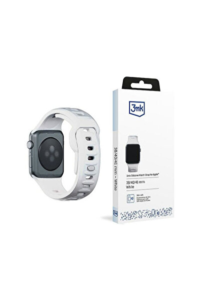 3MK Λουράκι Σιλικόνης με Κούμπωμα Λευκό (Apple Watch 38/40/41/42mm)