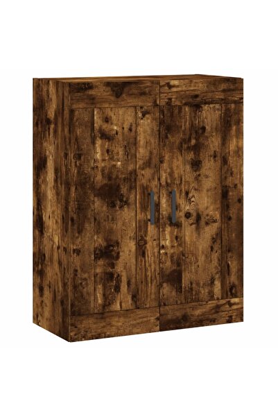 vidaxl Wall cabinet, smoked oak, 69.5x34x90 cm, engineered wood
