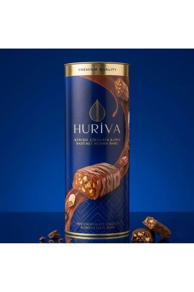 Huriva Karışık Çikolatalı Bademli Hurma Barları 200 GR