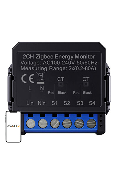 Avatto Contor de energie Zwpm16-2 Zigbee Bidirecțional pentru economisire