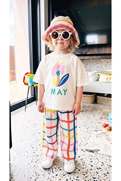 daisydolly طقم بنطلون وتي شيرت قطني للفتيات