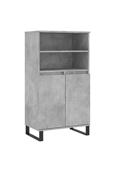 vidaxl Dulap înalt, gri beton, 60x36x110 cm, lemn compozit
