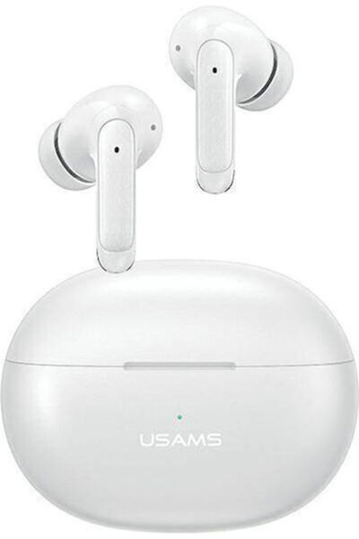 Usams X-Don Ενδοωτικά Ακουστικά Bluetooth Handsfree με Θήκη Φόρτισης Λευκά