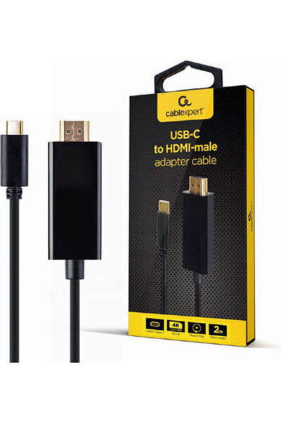 Cablexpert Καλώδιο HDMI αρσενικό - USB-C αρσενικό 2μ Μαύρο Κωδικός: A-CM-HDMI...