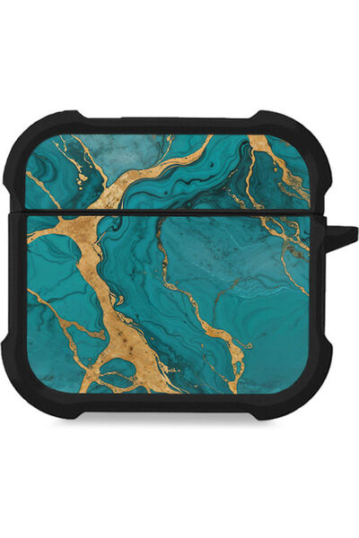 Other Θήκη Σιλικόνης Σειράς Sonique Marble σε πράσινο χρώμα για Apple AirPods 4