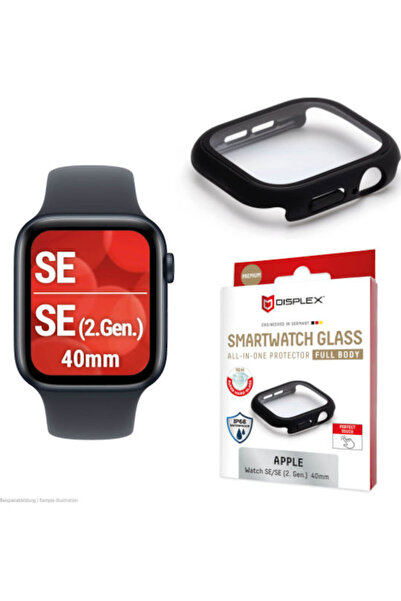 Displex Ολόσωμο Γυάλινο Προστατευτικό Apple Watch SE 2 40mm Μαύρο