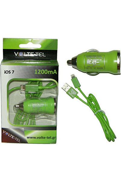 Other Φορτιστής Αυτοκινήτου Volte-Tel 1.2A με μία Θύρα: 1xUSB με Καλώδιο Ligh...