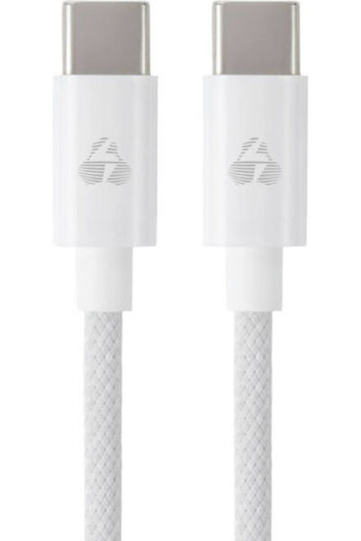 POWERTECH Πλεγμένο Καλώδιο USB 2.0 USB-C Αρσενικό - USB-C 60W PD Λευκό 1μ PTR...