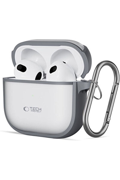 Tech-Protect Θήκη σιλικόνης σε γκρι χρώμα για Apple AirPods 4