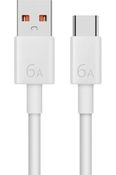 Huawei Καλώδιο USB 2.0 USB-C Αρσενικό - USB-A 66W Λευκό 1μ 04072004 Χύμα