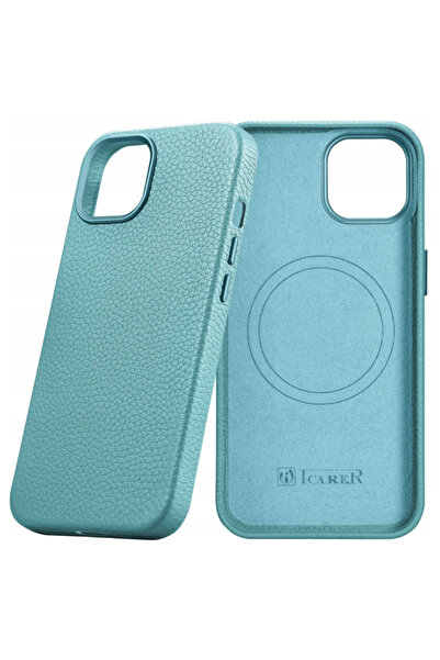 ICARER Husă din piele premium Litchi pentru iPhone 14 Plus magnetică