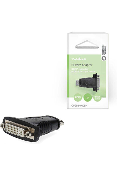 Nedis Μετατροπέας HDMI / DVI-D αρσενικό σε HDMI / DVI-D θηλυκό Χρυσός 1 τεμάχ...