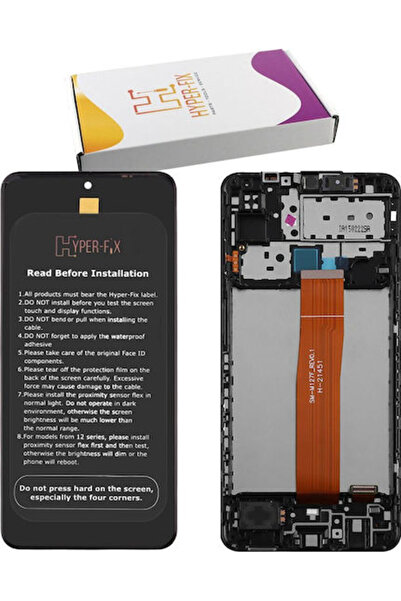 Hyper Οθόνη με μηχανισμό αφής και πλαίσιο για Samsung M12 M127 (Μαύρο)