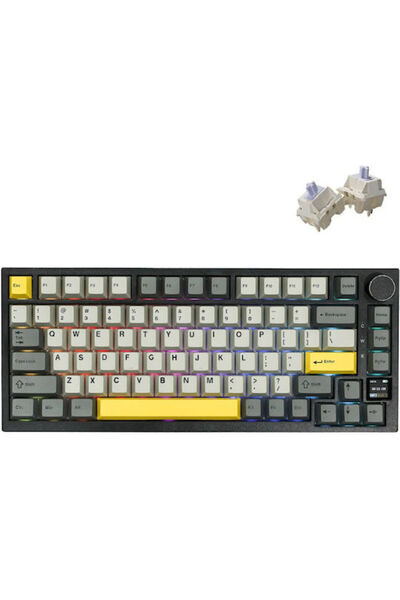 Ajazz AK820 Pro Ασύρματο Μηχανικό Πληκτρολόγιο Gaming Hot-Swap 75% με δώρο δι...