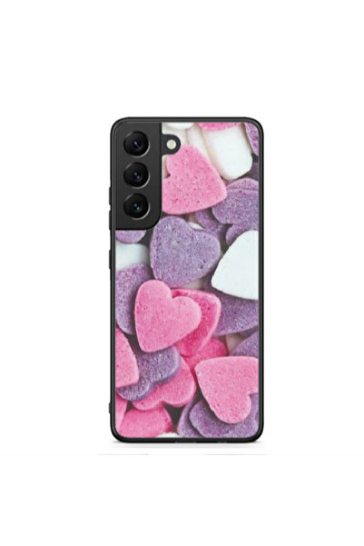 Other Samsung S22 Plus Sponge Hearts Black Glossy Θήκη