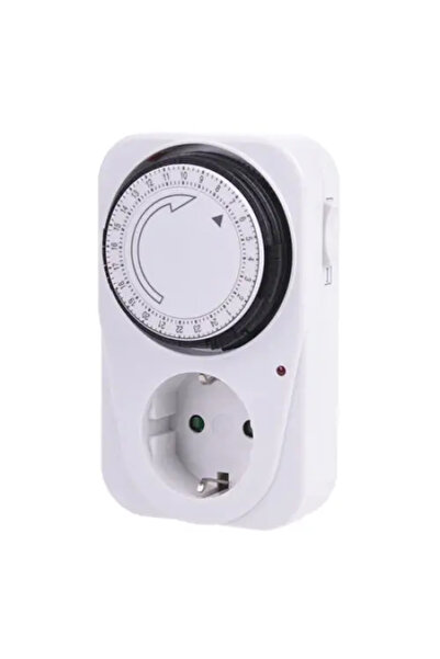 Emtex Mechanical Programmable Timer Socket Schuko 24h 3500W