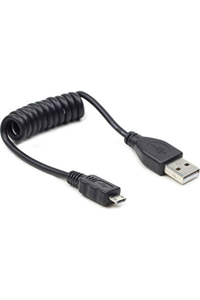 Cablexpert 0.6μ Σπιράλ Καλώδιο USB 2.0 σε micro USB (CC-MUSB2C-AMBM-0.6M)