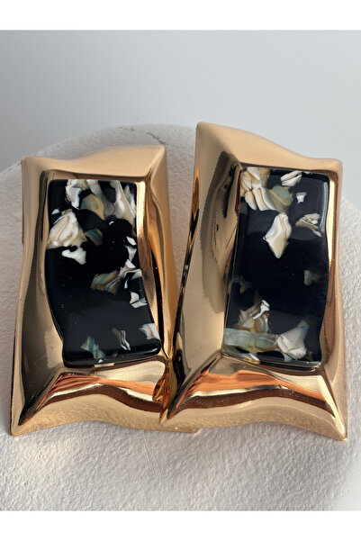 BHR AKSESUAR Gold Color Big Kay Kay Earrings (6.3 cm)