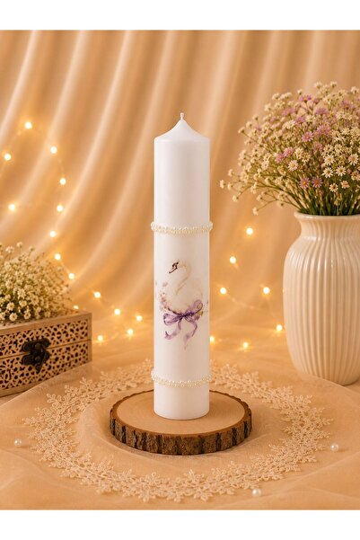 BUTERFLYMODEM Lumânare de Botez Swan Grace