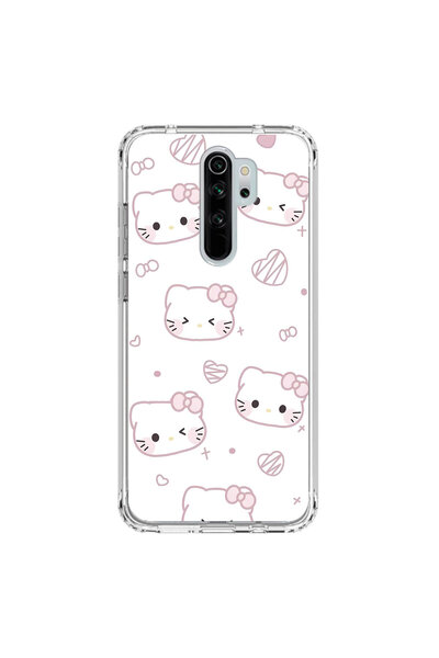PPKin Redmi Note 8 Pro Uyumlu Hello Kitty Tasarımlı Şeffaf Kılıf