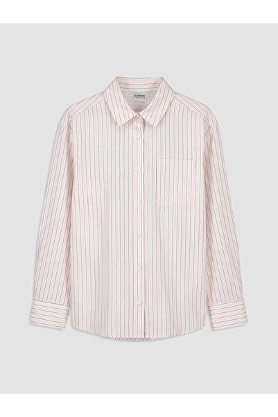 LC Waikiki Pink striped girl's shirt and tank top 2-piece set