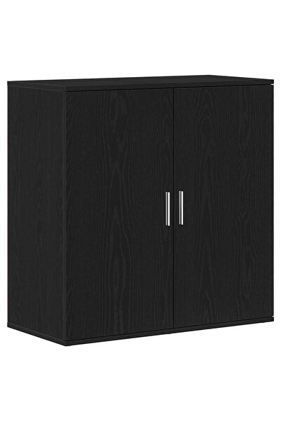 vidaxl Bufet Stejar Negru 79 x 38 x 80 cm Lemn compozit
