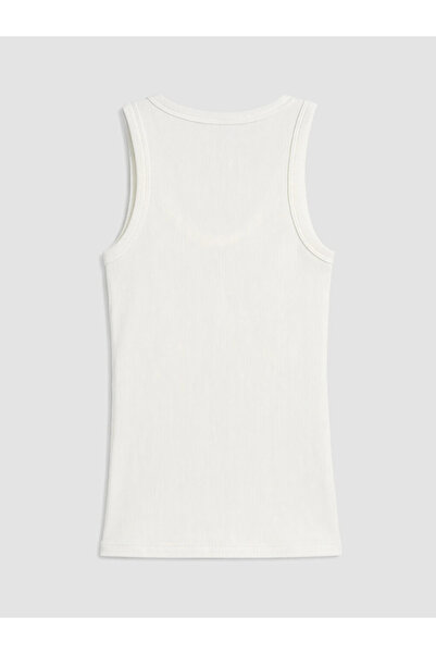 LC Waikiki White U Neck Women's Tank Top