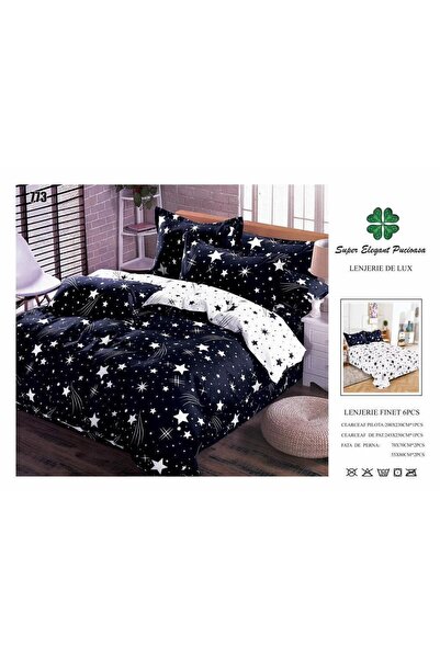 Super Elegant Pucioasa Lenjerie de Pat Finet 6 Piese 245x250cm – Confort Premium
