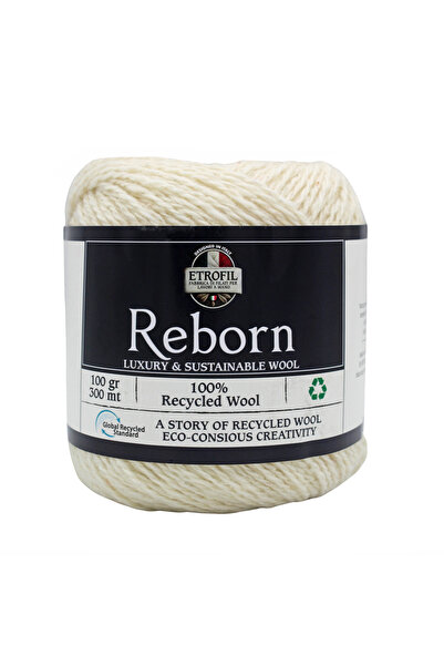 Etrofil Pređa za pletenje Reborn svetlo bež 100% reciklirana vuna 100g 300m (...