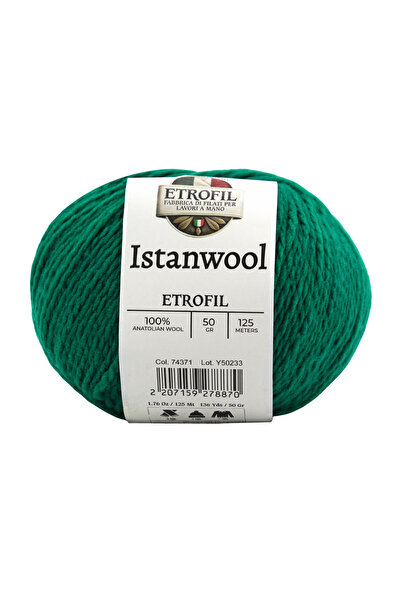 Etrofil Fir de tricotat Istanwool Verde Smarald 100% Lână Turcească 50g 125m ...