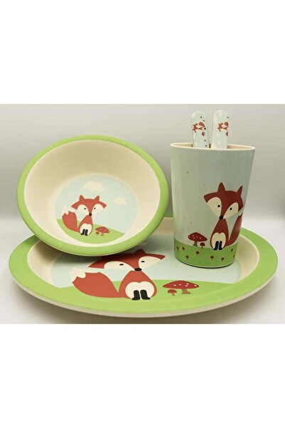 Generic bamboo fiber Toddler Plates Baby Bowls Utensils Cup Baby Spoons Self ...