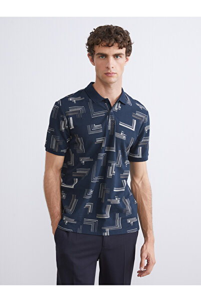 LC Waikiki Peak New Season Polo Neck Patterned Pique Men's T-Shirt