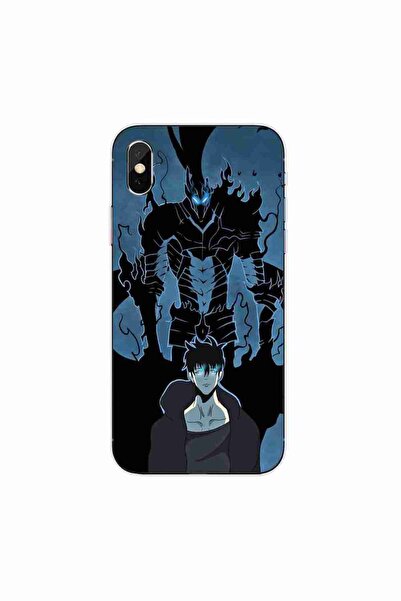 OEM Husa compatibila cu Apple iPhone X Silicon Gel Tpu Model Solo Leveling Igris