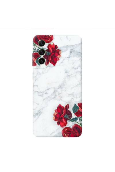 Other Samsung S22 Plus red roses marble Transparent Silicone TPU Θήκη