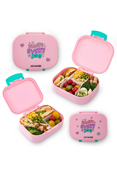 Eazy Kids Bento Lunch Box Set of 2, 1200ml + 760ml, Leakproof, BPA Free, Comp...