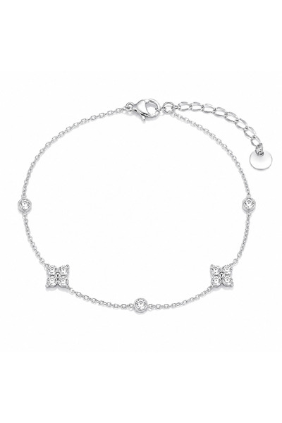 OEM Women's Stainless Steel Bracelet with Zirconia, Adjustable 16+3 cm, Water...