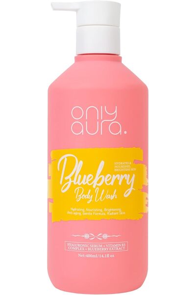 ONLY OnlyAura Blueberry Body Wash (400ml) – Hydrating & Brightening Body Clea...