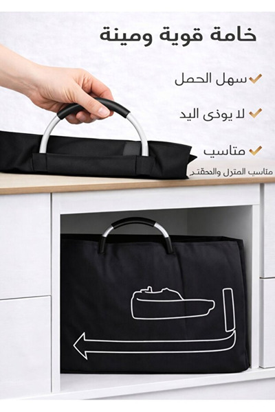 Baytix HOME سلة غسيل كبيرة قابلة للطي مع مقابض ألومنيوم مريحة، سلة غسيل مقاومة للماء وقابلة للطي، منظم تخزين ملابس متين باللون الأسود/الوردي/الرمادي/الأبيض