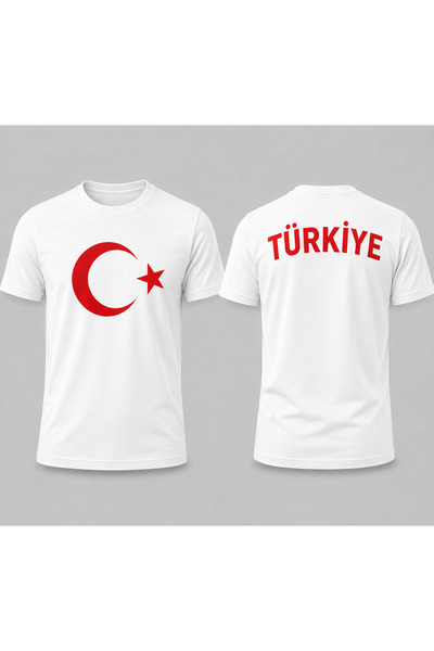 herkesemoda Türkiye Baskı Detaylı Basic T-shirt