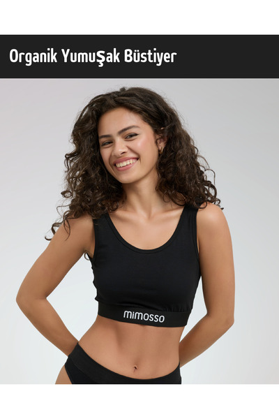 Mimosso صدرية رياضية نسائية من القطن العضوي مكونة من 3 قطع