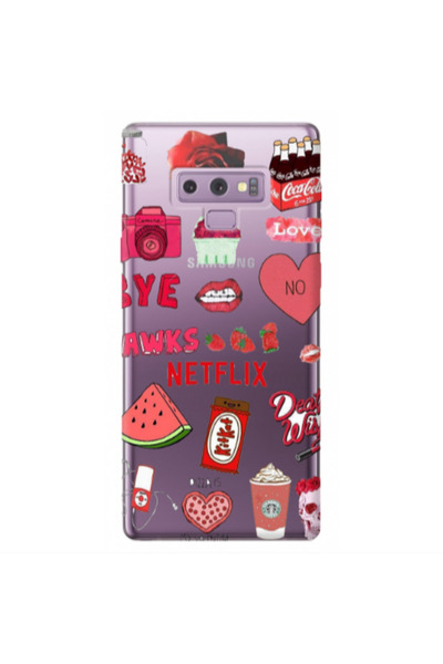 Other Samsung Note 9 pizza is my valentine Transparent Silicone TPU Θήκη