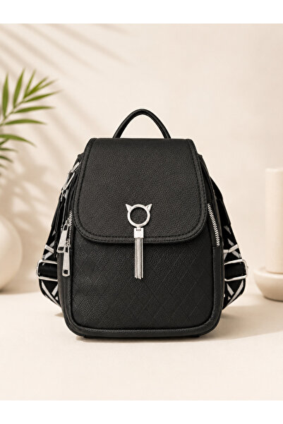 OEM Women's 2-in-1 Backpack in Black, with Removable Belt and Adjustable Shou...