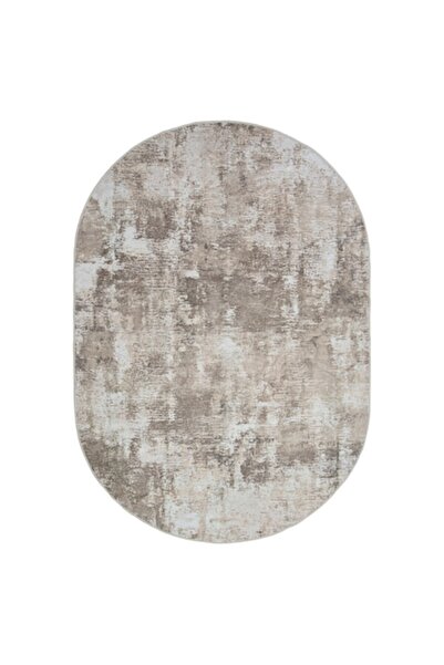 OEM Covor oval modern, 160x230 cm, antiderapant, maro, ușor de curățat, lavab...