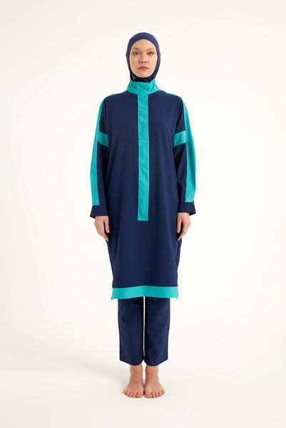 Marina Full Covered Hijab Swimsuit M2528-2 Navy Blue